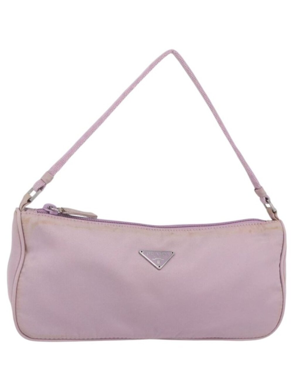 PRADA Accessory Pouch Nylon Pink Silver
